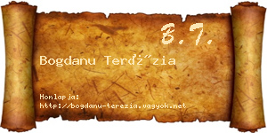 Bogdanu Terézia névjegykártya